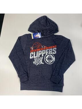Blue 84 LA Clippers Kids Hoodie Small SM Blue Heather Pullover NBA NWT